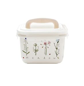 rachel barker meadow flower porcelain serve and store airtight large container (70oz)