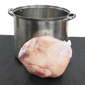 Rural365 Poultry Shrink Bags 25ct Large Turkey Bag - Heat Dip Shrinking Wrap Storage Bags, 16 x 28 Inch with Steel Straw