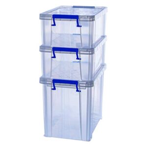 bankers box prostore plastic storage box bonus pack -2 x 10 litre & 1 x 18.5 litre