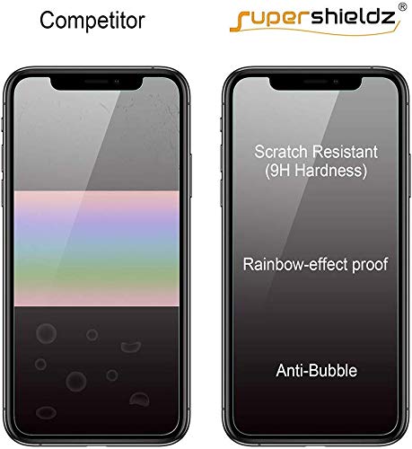 (2 Pack) Supershieldz Anti-Glare (Matte) Screen Protector Designed for iPhone 11 and iPhone XR (6.1 inch) [Tempered Glass] Anti Fingerprint, Anti Scratch, Bubble Free