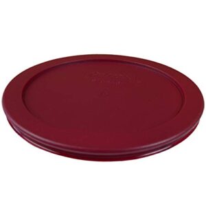 Pyrex 7201-PC Sangria Dark Red Burgundy Plastic Food Storage Replacement Lid - 2 Pack Made in the USA