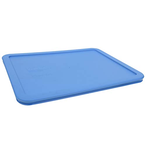 Pyrex 7212-PC Marine Blue Plastic Rectangle Replacement Storage Lid, Made in USA - 2 Pack