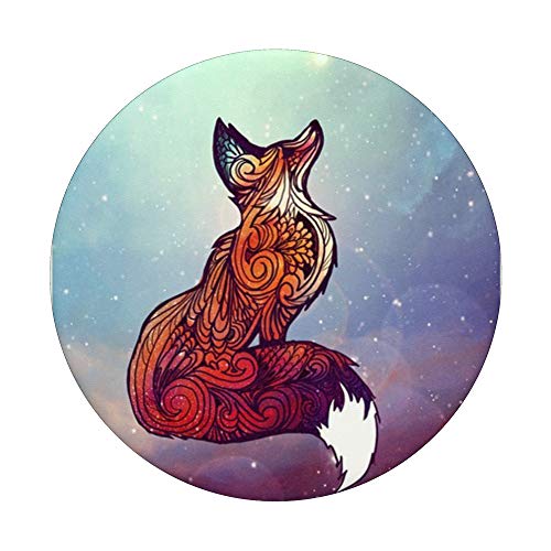 Space Fox Art PopSockets PopGrip: Swappable Grip for Phones & Tablets