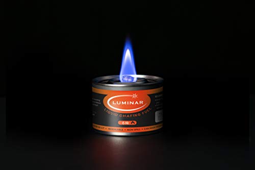 Chafing Fuel Cans - Food Warming Wick Candle Burners for Buffet Dishes (12, 6 HOUR)