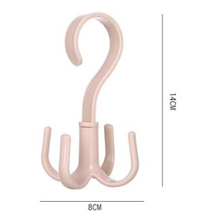 WOIWO 4 PCS Creative Rotary Gook Four-Claw Multi-Function Hook Nail Free Plastic Tie Hook for Storage and Hanging