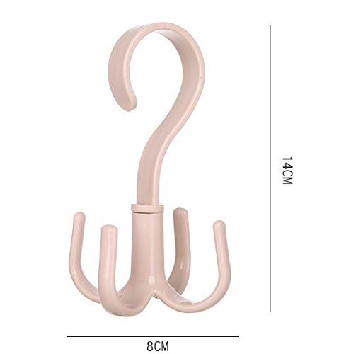 WOIWO 4 PCS Creative Rotary Gook Four-Claw Multi-Function Hook Nail Free Plastic Tie Hook for Storage and Hanging