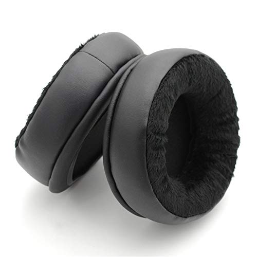 Replacement Ear Pads Velvet Ear Cushion Earpads Compatible with Razer Kraken Pro Gaming Headphones (Black/Protein+Flannel)