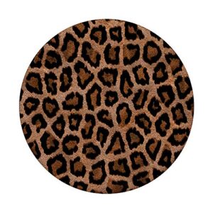 Cell Phone Button Holder Pop Out Knob Brown Leopard Print PopSockets PopGrip: Swappable Grip for Phones & Tablets