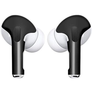 apskin skins for apple airpod pro – vinyl protective wraps stickers cover earpods – air pods & ear pod compatible decal for protection & customization – air pod pro accessories – gloss black