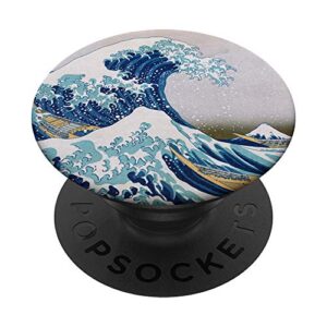 hokusai great wave off kanagawa art painters gift for artist popsockets popgrip: swappable grip for phones & tablets