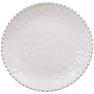 merritt beaded pearl 14-inch melamine serving platter, cream