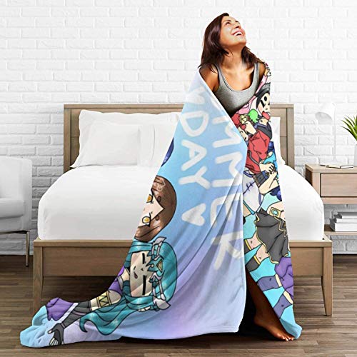 The Krew Its-Funneh Summerday Blankets Super Soft Warm Faux Fur Throw Blanket -Ultra-Soft Micro Fleece Blanket Twin, Warm, Lightweight, Pet-Friendly, Throw for Home Bed, Sofa & Dorm