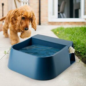 petleso automatic dog waterer, automatic dog water bowl for cats dogs birds goats outdoor small animals, blue 2l