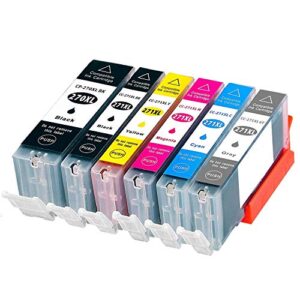 12 color remanufactured ink cartridge replacement use for canon 270 271 xl pgi-270xl cli-271xl ink cartridege, 12 color(with gray), for canon pixma mg5720 mg5721 mg5722 mg6820 mg6821 ts5020 ts6020