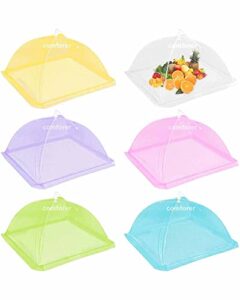 comforer food cover mesh food tent, 17 inches, nylon covers, pop-up umbrella screen tents, collapsible and reusable patio bug net for bbq, picnics, parties, camping, outdoor - 6 colors