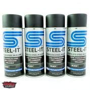 stainless steel coatings, inc. steel-it polyurethane 14oz spray can (black, 4 cans)
