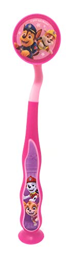 Firefly Nickelodeon Paw Patrol Kids Toothbrushes with Suction Cup and Toothbrush Cap - for Girls 3+ yrs. (2 Count (Pack of 1), Pink)