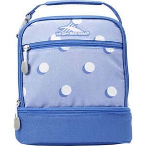 high sierra stacked compartment lunch bag, polka dot, one size