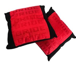 2pcs jdm bride gradation red comfortable cotton throw pillow car cushion for rest