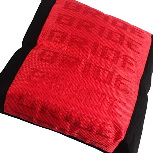 2PCS JDM BRIDE Gradation RED Comfortable Cotton Throw Pillow Car Cushion For Rest