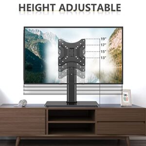 Universal Swivel TV Stand Table Top TV Stand Base with 4 Level Height Adjustable and Swivel Mount Bracket for 20-43 Inch Plasma LCD LED TVs, VESA 200x200mm