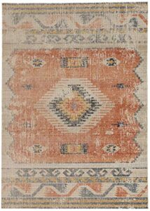 plateau moore ivory & rust 8' x 10' area rug by linon