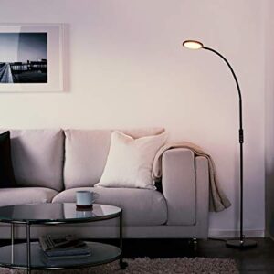 Brightech Vista LED Floor Lamp, Tall Lamp with Remote Control & Adjustable Gooseneck for Bedrooms, Lamp for Living Rooms & Offices, Modern Standing Lamp with 25 Light Colors & Dimming Options