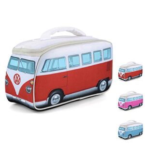 volkswagen insulated lunch box bag - spacious reusable tote cooler bag for kids and adults with carry handle - official vw bus accessories, multiple colors