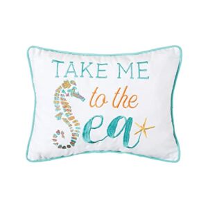 C&F Home Take Me to The Sea Embroidered Throw Pillow 12 x 16 Blue