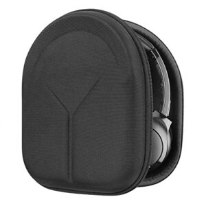 geekria shield case headphones compatible with anker soundcore space q45, life q35, life q30, life q20 +, replacement protective hard shell travel carrying bag with cable storage (black)