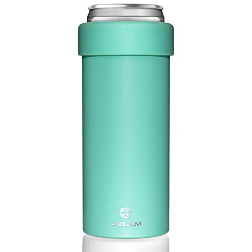 JLHT SAILHOME Vacuum Insulated Can Cooler for 12 OZ Slim Cans, Double Walled Stainless Steel Beer/Soda/Beverage/Energy Drinks Skinny Cans Keeper