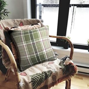 C&F Home Dawson Plaid Woven Pillow 18" x 18" Green