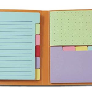 Sticky Notes Spring Colors by Panda Planner - Bookmark, Prioritize and Set Goals with Color Coding - 60 Ruled Lined Notes (4x6"), 40 Dotted Notes (3x4"), 40 Blank Notes (2.7x4.2") - 140 Total Tab