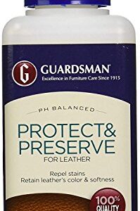 Guardsman Leather Care Bundle - Protect & Preserve 8.4 oz & Wipes - Repels Stains, Retains Color and Softness, Great for Leather Furniture & Car Interiors