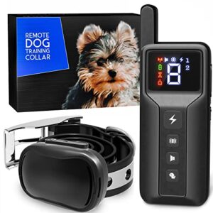 extra small size dog training and behavior collar with remote for small dogs 5-15lbs and puppies with shock - waterproof & 1000 ft range