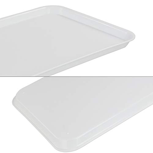 Kekow 4-Pack White Plastic Fast Food Serving Trays