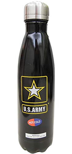 U.S. Army Military Logo Stainless Steel Double Wall Vacuum Insulated Water Bottle Cola Shape Travel Thermal Flask