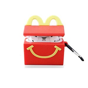 aliaaa airpods-3 case silicone cover funny cute chic food french fries scratch resistant silicon skin with keychain kids girls teens boys (red fries)