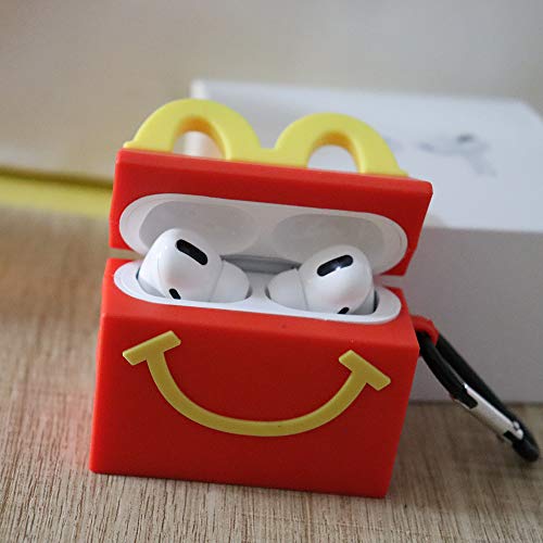 Aliaaa AirPods-3 Case Silicone Cover Funny Cute Chic Food French Fries Scratch Resistant Silicon Skin with Keychain Kids Girls Teens Boys (Red Fries)