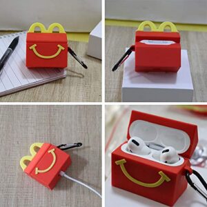 Aliaaa AirPods-3 Case Silicone Cover Funny Cute Chic Food French Fries Scratch Resistant Silicon Skin with Keychain Kids Girls Teens Boys (Red Fries)