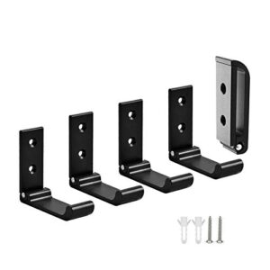 5-pack folding aluminum alloy wall mounted coat clothes hook single foldable wall hanger for bathroom kitchen bedroom