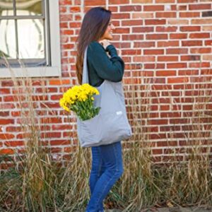 Full Circle Unise Reusuable Reusable Grocery Tote and 3 Reusable Produce Bags, Gray, Reusable Tote Market Bag