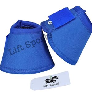 Lift Sports Horse Bell Boots 8 Colors Over Reach No Turn Bell Boots Wrap Tack Protection Equine (Medium, Orange)