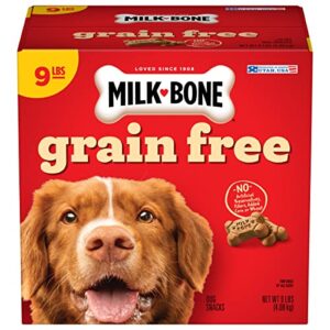 milk-bone grain free dog biscuits, 9 pound box