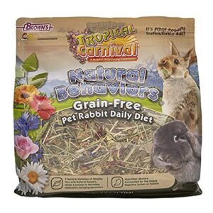 tropical carnival f.m. brown's tropical canival natural behaviors grain-free pet rabbit daily diet - 4lb