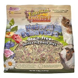 tropical carnival f.m. brown's tropical canival natural behaviors grain-free guinea pig daily diet - 4lb