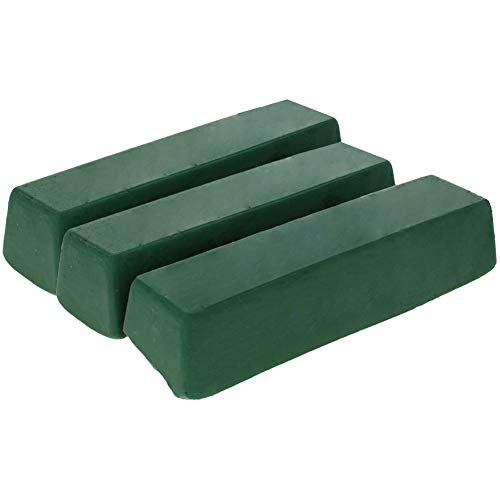 Utoolmart Polishing Buffing Compound, Green Solid Polishing Wax, 180 x 40 x 35mm Polishing Compound Kits, Big Buffing Sharpening for Polishing, 3 Pcs