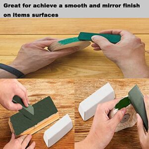 Utoolmart Polishing Buffing Compound, Green Solid Polishing Wax, 180 x 40 x 35mm Polishing Compound Kits, Big Buffing Sharpening for Polishing, 3 Pcs