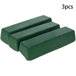 Utoolmart Polishing Buffing Compound, Green Solid Polishing Wax, 180 x 40 x 35mm Polishing Compound Kits, Big Buffing Sharpening for Polishing, 3 Pcs