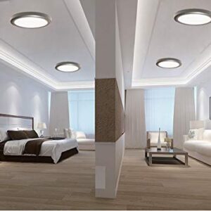 LIT-PaTH LED Flush Mount Ceiling Light Fixture, 3000/4000K/5000K Switch, CRI80+, Dimmable 11 Inch Slim Edge Light, 12.5W 875 Lumen, Aluminum Housing, 1-Pack, Bronze Finish